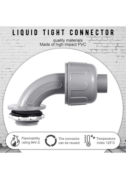 Sıvı Geçirmez Konnektör 12 Inç Esnek Elektrik Borusu Konnektörü (Yurt Dışından) indirimleri