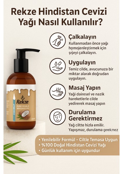 Masaj Yağı 2 Adet Hindistan Cevizi Aromalı Yenilir 120 ml fiyatları