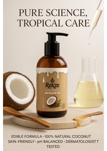 Masaj Yağı 2 Adet Hindistan Cevizi Aromalı Yenilir 120 ml