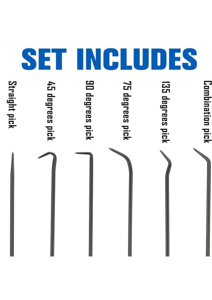Ekstra Uzun Hassas Kanca ve Kazma Seti 6 Parçalı Set (Yurt Dışından) fırsatları