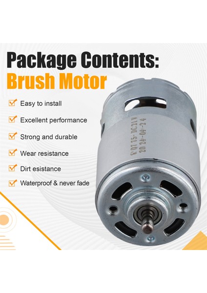 775 Dc 21V Küçük Fırça Motoru Yüksek Hızlı Sessiz Motor (Yurt Dışından) fırsatları