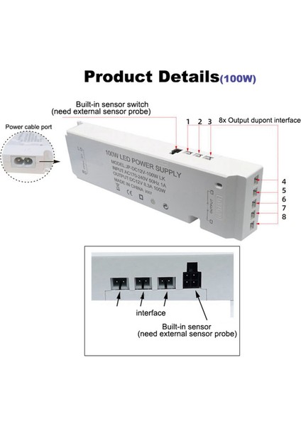 AC220V'DEN DC12V'YE Trafo Kabini Işık Güç Kaynağı 100W Ab Fişi (Yurt Dışından) fırsatları