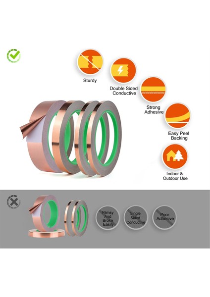 Gitar Için Bakır Folyo Bant Elektriksel Iletken Yapıştırıcı (Yurt Dışından) indirimleri
