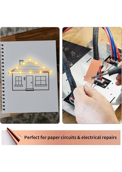 3 Paket Bakır Folyo Bant 3 Boyutlu Çift Taraflı Iletken Bakır Bant (Yurt Dışından) modelleri