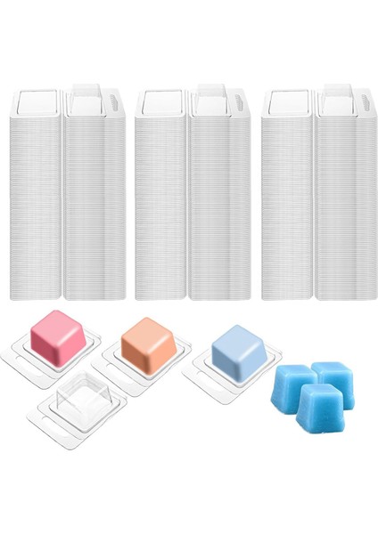 150 Paket Balmumu Eritme Kabı 1.3 Oz Plastik Balmumu Eritme Seti Kare (Yurt Dışından)