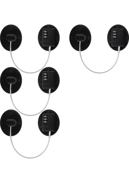 Çocuklar Için Buzdolabı Kilidi Yapışkanlı 4'lü Paket Dayanıklı Dolap Kilidi (Yurt Dışından)