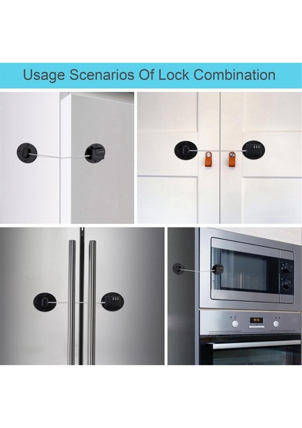 Çocuklar Için Buzdolabı Kilidi Yapışkanlı 4'lü Paket Dayanıklı Dolap Kilidi (Yurt Dışından) modelleri