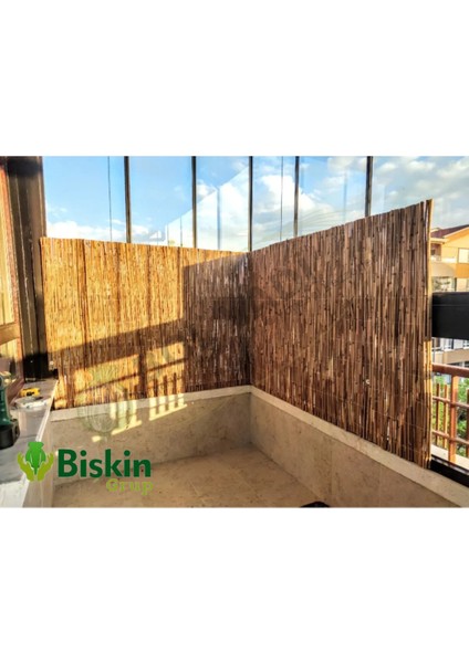 Doğal Kamış Hasır Çit 90 Cm X 3 Metre Balkon Çiti Hasır Bambu Çit Bahçe Çiti Ve Gölgelik