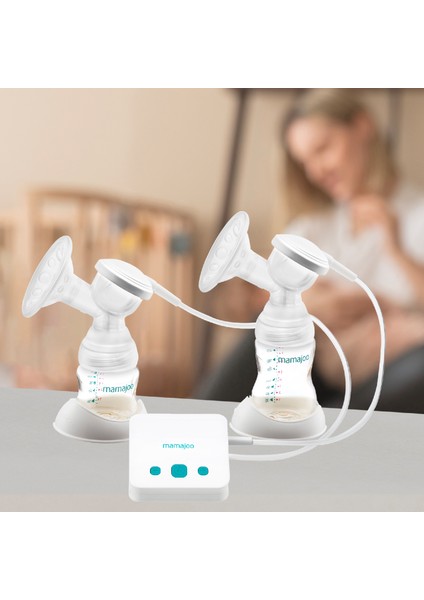 Elektronik Çiftli Göğüs Pompası 250 ml | 20 Kademe Ayarı, USBli, Hafif, Biberon ve Saklama Kabı Uyumlu