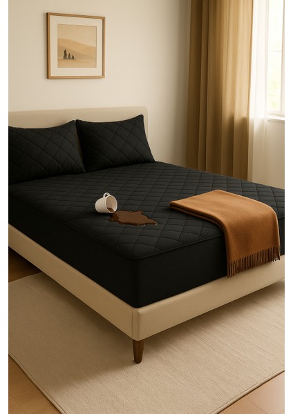 Adelya Siyah Kapitone Sıvı Geçirmez Alez fiyatları