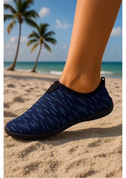 Hayal Lacivert-Turkuaz Çok Amaçlı Plaj ve Deniz Ayakkabısı