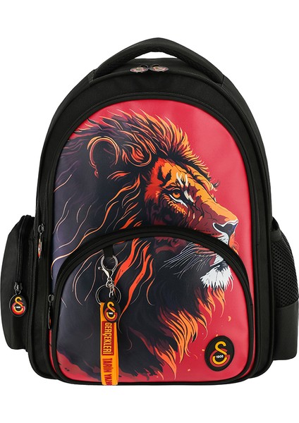 Lisanslı Aslanlı Okul Sırt Çantası Su Geçirmez Suni Deri 2 Bölmeli Unisex