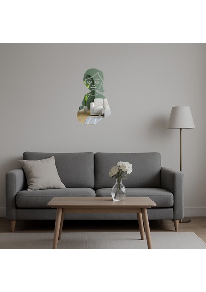 Hamile Kadın Emoji Dekoratif Aynalı Tablo - PZRCR3976-5148 indirimleri