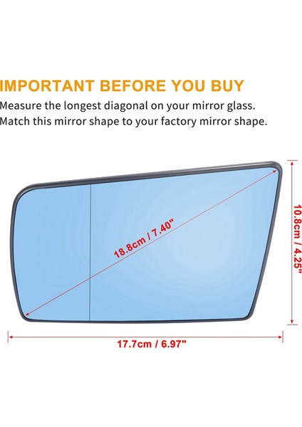 Geri Vites Aynası Merceği W210 A2028100821 Için Ayna Cam Merceği (Yurt Dışından) modelleri