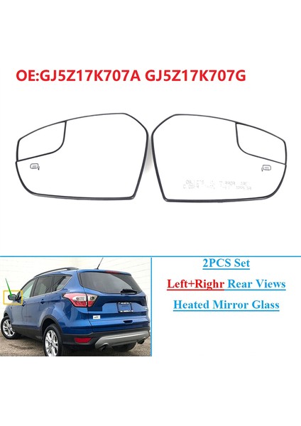 2 Adet Sol + Sağ Dikiz Aynası Cam Merceği Escape 2017-2018 Için (Yurt Dışından) modelleri