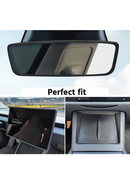 Orta Konsol Kablosuz Şarj Mat Ekran Çerçevesi Siyah (Yurt Dışından) fırsatları