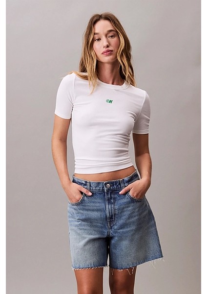 Kadın Modal Fitilli Beyaz T-Shirt LV044C901G-YAA fiyatları