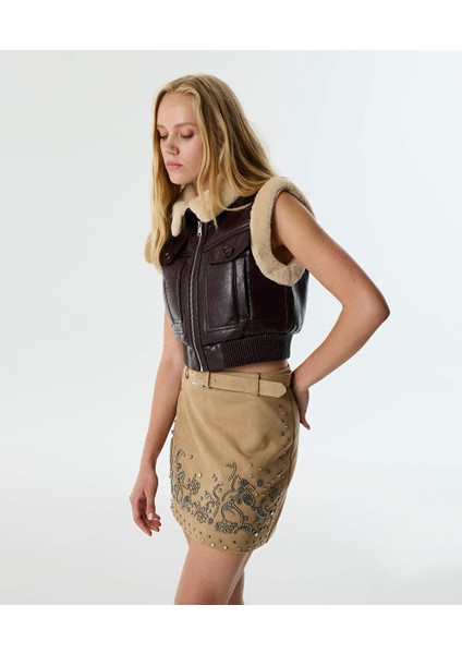 Suni Kürk Mıx Yelek TW6250012203035 fırsatları