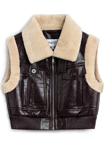 Suni Kürk Mıx Yelek TW6250012203035 indirimleri