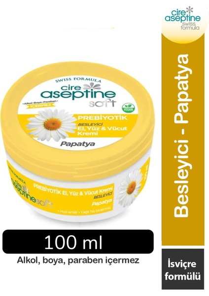 Cire Aseptine Soft Papatya Özlü Besleyici Prebiyotikli Krem 100 ml
