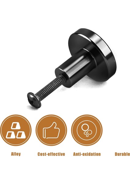 8 Adet Dolap Düğmesi, Yuvarlak Şifonyer Çekmece Düğmesi Gardırop Çekmecesi Siyah (Yurt Dışından) fiyatları