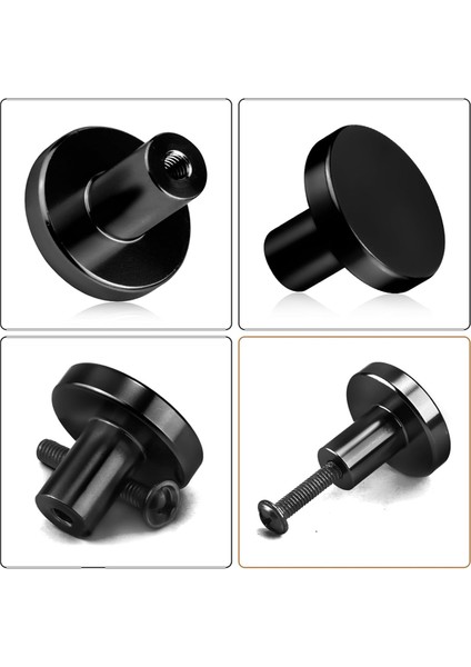 8 Adet Dolap Düğmesi, Yuvarlak Şifonyer Çekmece Düğmesi Gardırop Çekmecesi Siyah (Yurt Dışından) fırsatları