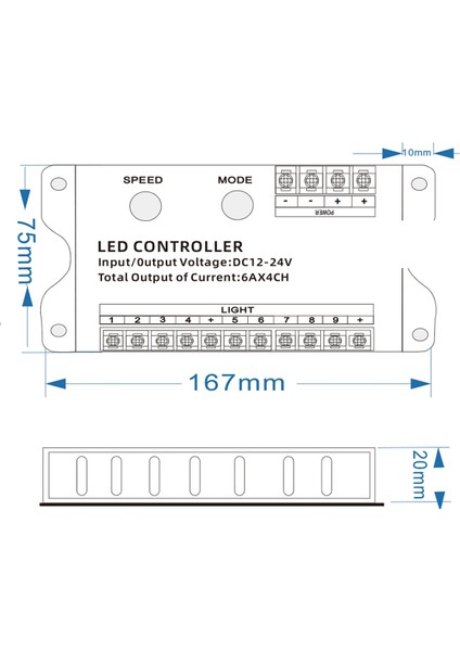12V 24V Dc 4ch 9 Kanal Ayrı LED Şerit Bant Kontrolörü B (Yurt Dışından) fırsatları