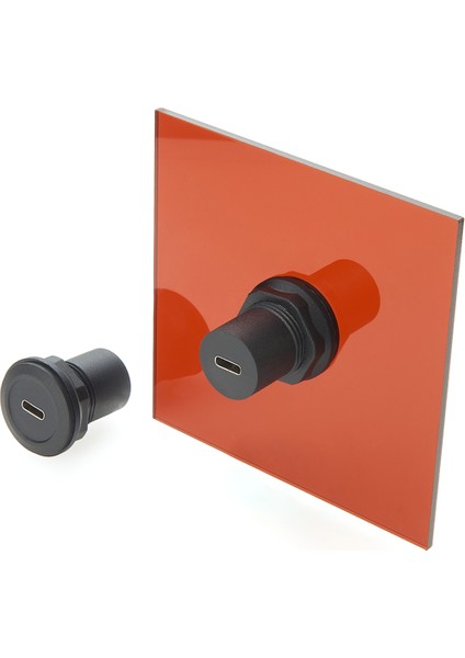22MM USB Konnektörü USB C Jak'tan USB C Jak'a Yuvarlak Panel Montaj Adaptörü (Yurt Dışından) fiyatları