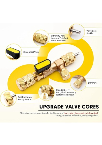 Çift Boyutlu Sae 1/4 ve 5/16 Portlu Vana Çekirdek Sökme Aleti (Yurt Dışından) fırsatları