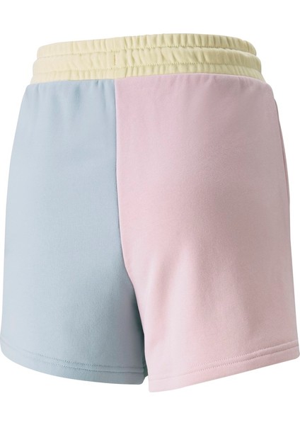 Classics Block High Waist Shorts Kadın Mavi Günlük Şort - 534608-21 fiyatları