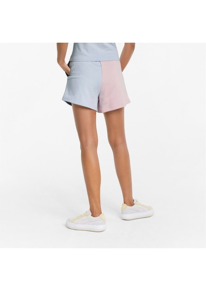 Classics Block High Waist Shorts Kadın Mavi Günlük Şort - 534608-21 fırsatları