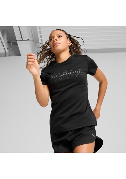 Graphıcs Runnıng Slogan Tee Kadın Tişört indirimleri
