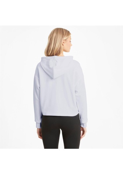 ESS Cropped Logo Hoodie T Beyaz Kadın Sweatshirt fırsatları