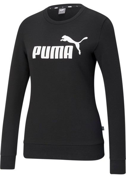 Ess Logo Kadın Bisiklet Yaka Sweatshirt Siyah 58678601 Xs - Siyah