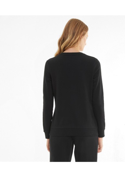 Ess Logo Kadın Bisiklet Yaka Sweatshirt Siyah 58678601 Xs - Siyah modelleri