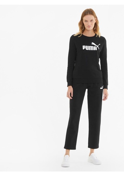 Ess Logo Kadın Bisiklet Yaka Sweatshirt Siyah 58678601 Xs - Siyah fırsatları