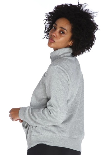 Siyah - Gri - Gümüş Kapüşonlu Kadın Sweatshirt DQ5793-063 W Club Flc Std Po Hdy modelleri