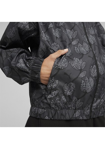 Blossom Allover Print Kadın Siyah Rüzgarlık (624976-01) modelleri