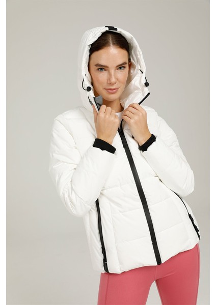 1W Sn31 Apreskı Coat 1Pr Kadın Beyaz Kısa Mont -101044528 indirimleri