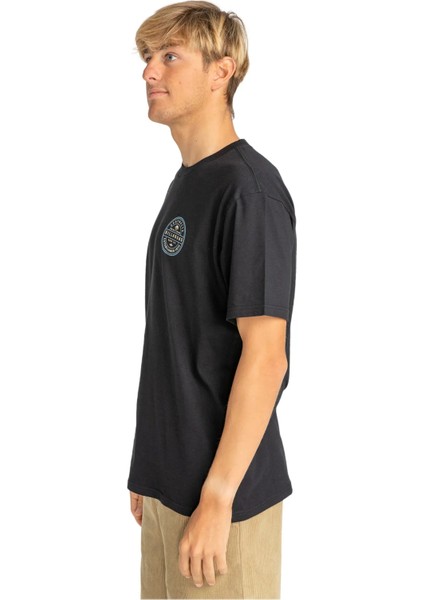 Siyah Erkek Bisiklet Yaka Regular Fit Desenli T-Shirt EBYZT00174_MONOGRAM Tees fiyatları