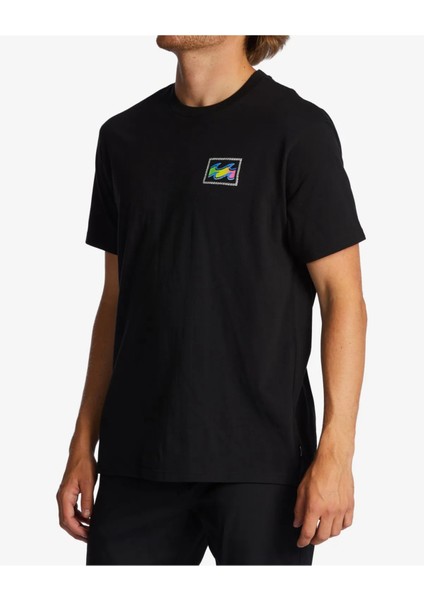 Crayon Wave Ss Erkek Siyah T-Shirt ABYZT01697-BLK