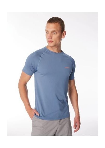 Mavi Erkek O Yaka Baskılı T-Shirt M3Tend_Tend fırsatları