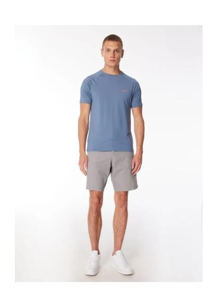 Mavi Erkek O Yaka Baskılı T-Shirt M3Tend_Tend indirimleri