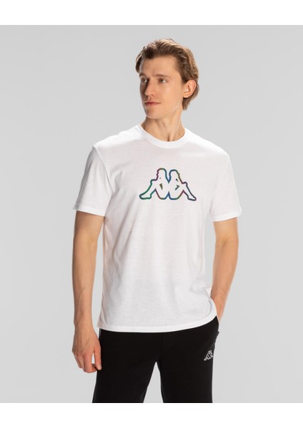 Logo Brian Erkek Beyaz T-Shirt 321W4GW-001