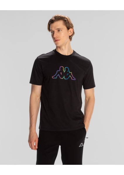 Logo Brian Erkek Siyah T-Shirt 321W4GW-005