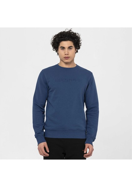 Simple Erkek Mavi Sweatshirt