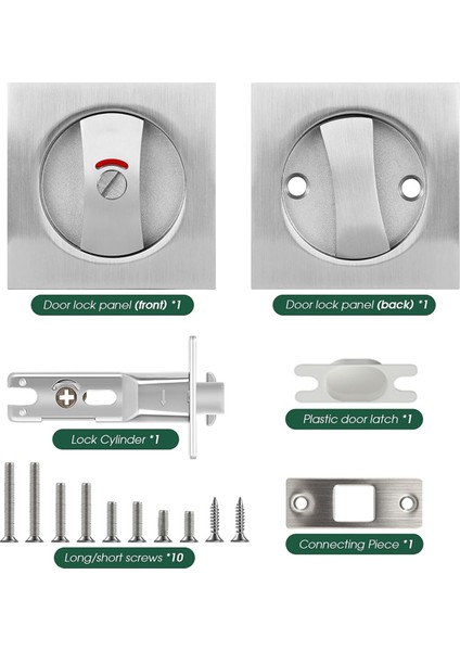 Gösterge Işıklı Cep Kapı Kilidi Gizlilik Kare Cep Mandalı (Yurt Dışından) fiyatları
