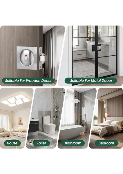 Gösterge Işıklı Cep Kapı Kilidi Gizlilik Kare Cep Mandalı (Yurt Dışından) fırsatları