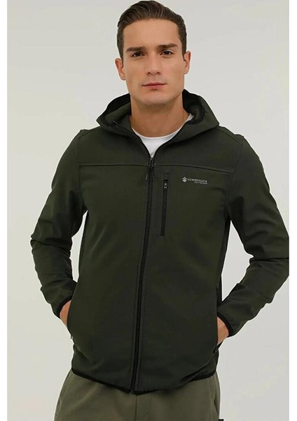 Kapüşonlu Slim Fit Haki Erkek Mont 2W1GT163PR