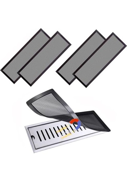 4 Paket 4 x 12 Inç Siyah Havalandırma Havalandırma Ekranı Kapağı Zemin Havalandırma Kapağı (Yurt Dışından) fiyatları